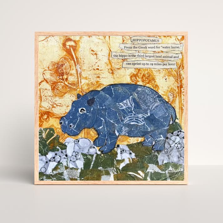 Hip Hip Hooray Hippo Print