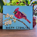 Carolina Cardinal and Dogwood Original Collage
