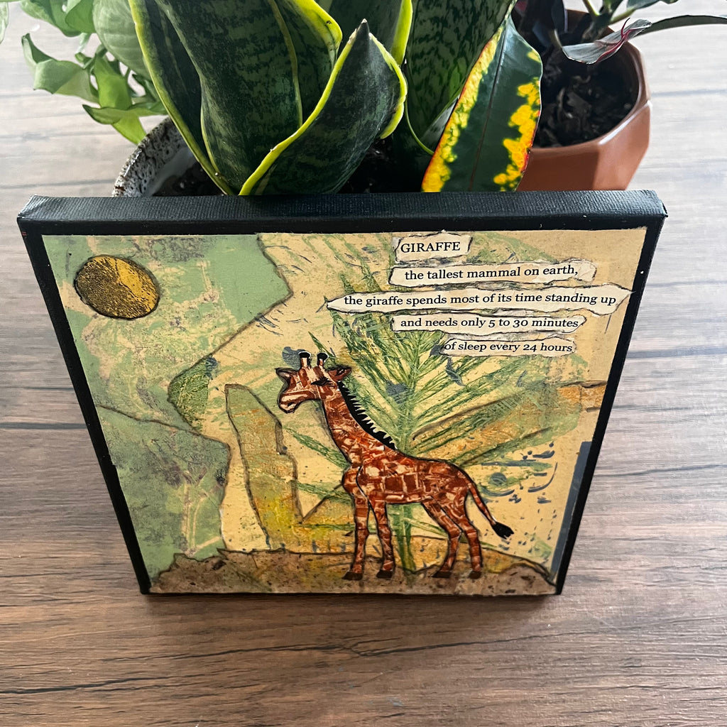 Giraffe Original Collage