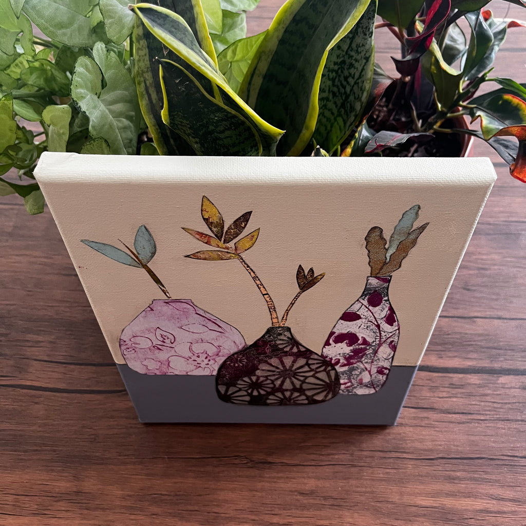 Vases with Flowers - Blue/Purple