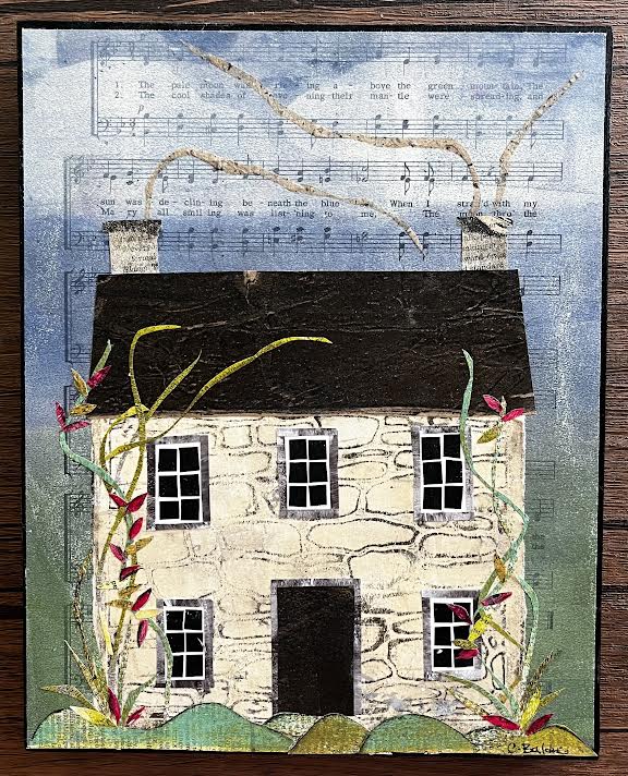 English Country House Original Collage