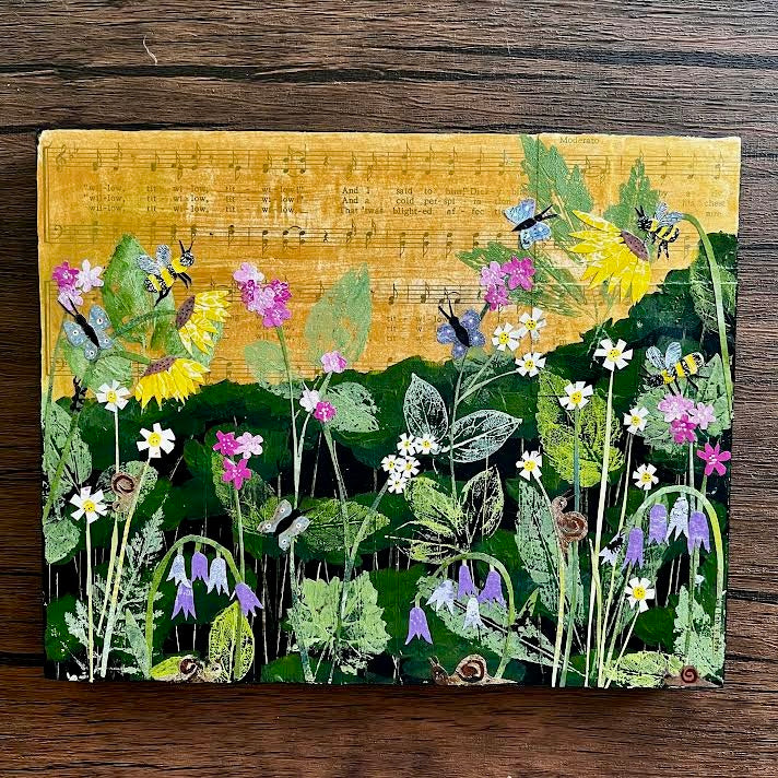 Spring Garden Original Collage