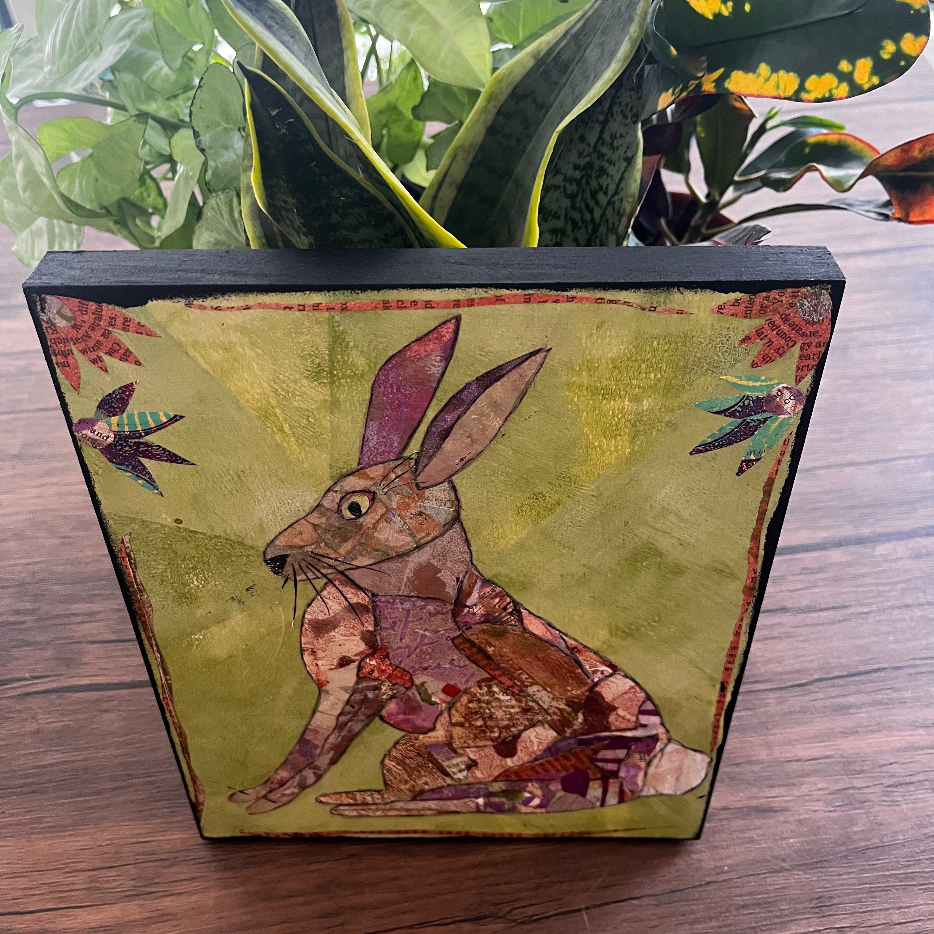 Rowdy Rabbit Original Collage