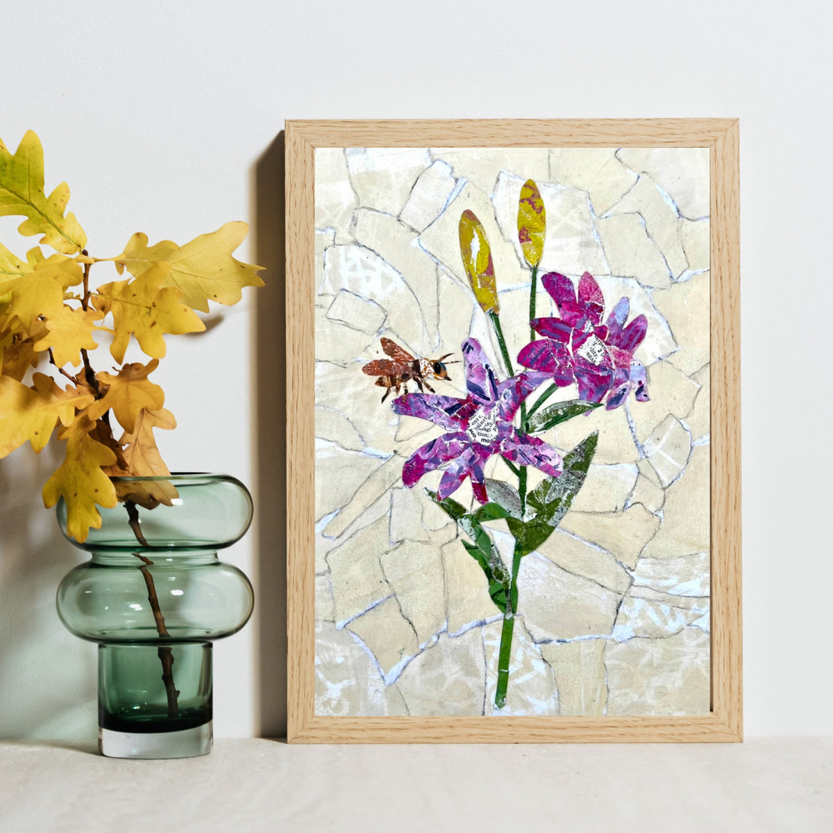 Bee and Flower Print