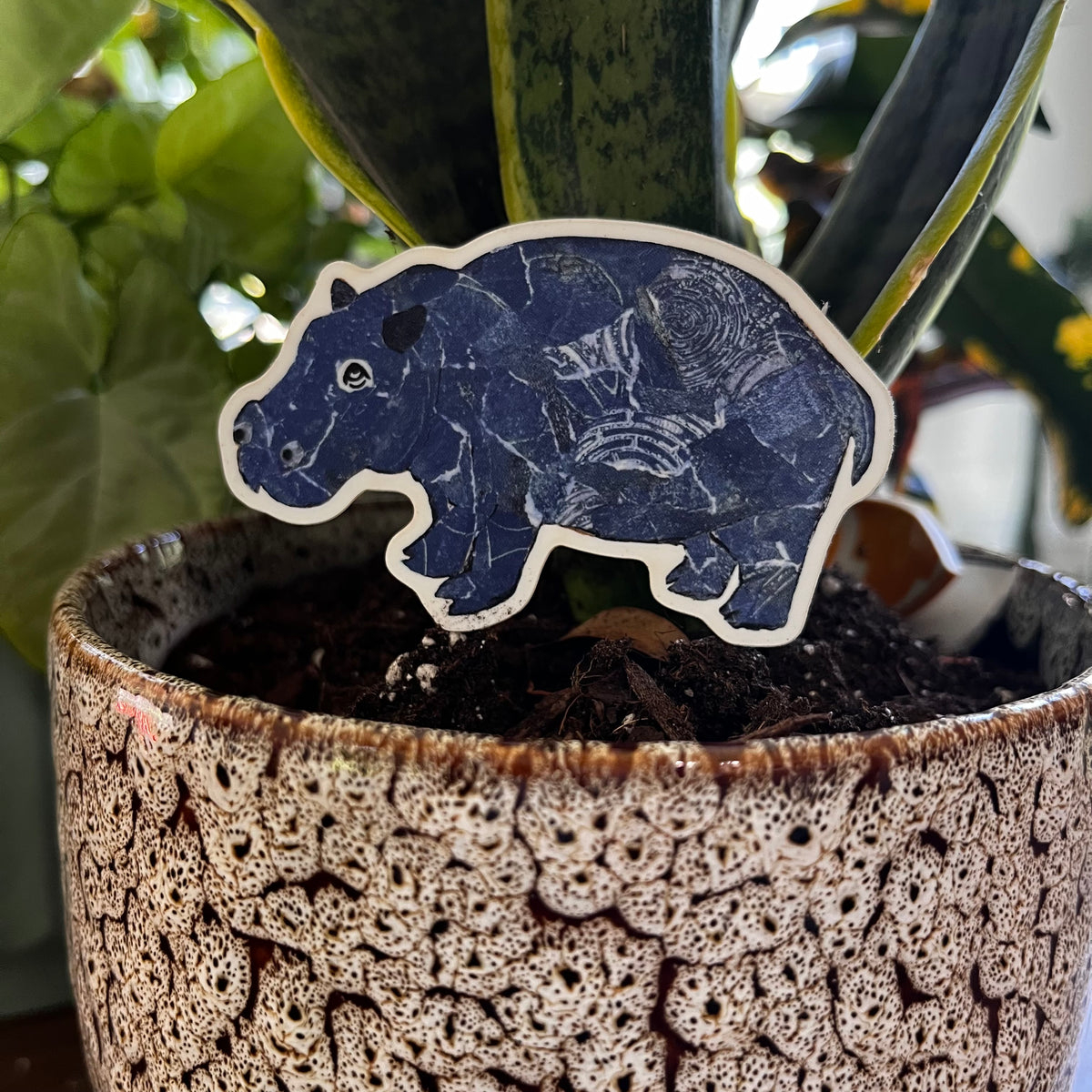 Hippo Sticker