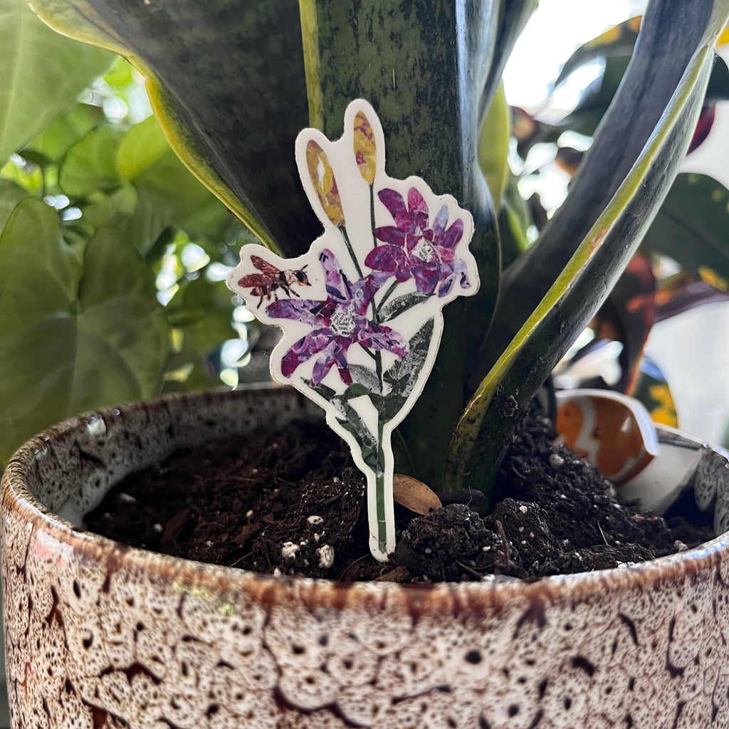 Bee and Flower Sticker