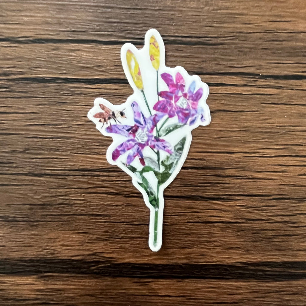 Bee and Flower Sticker