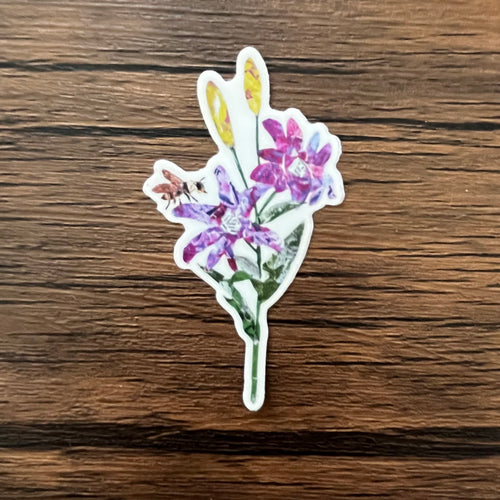 Bee and Flower Sticker