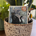 Black Cat Sticker - Square