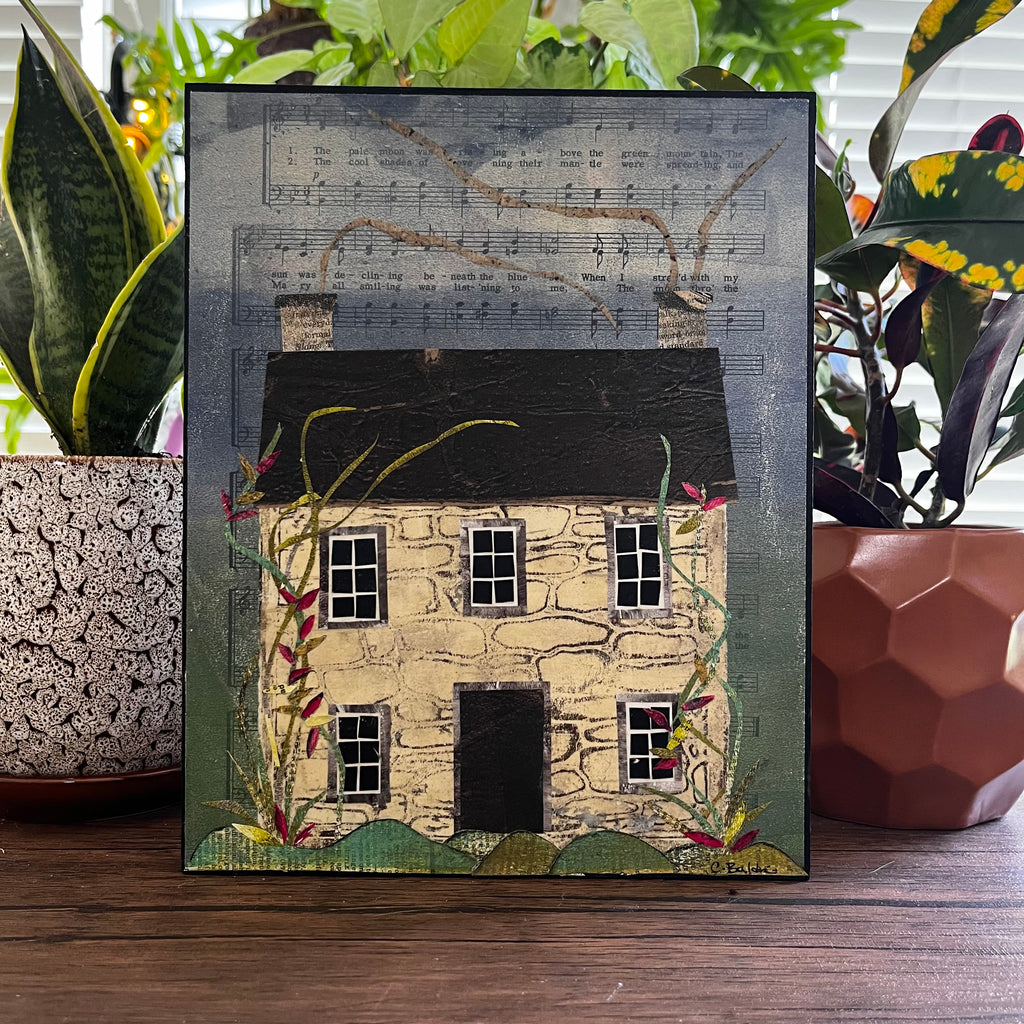 English Country House Original Collage