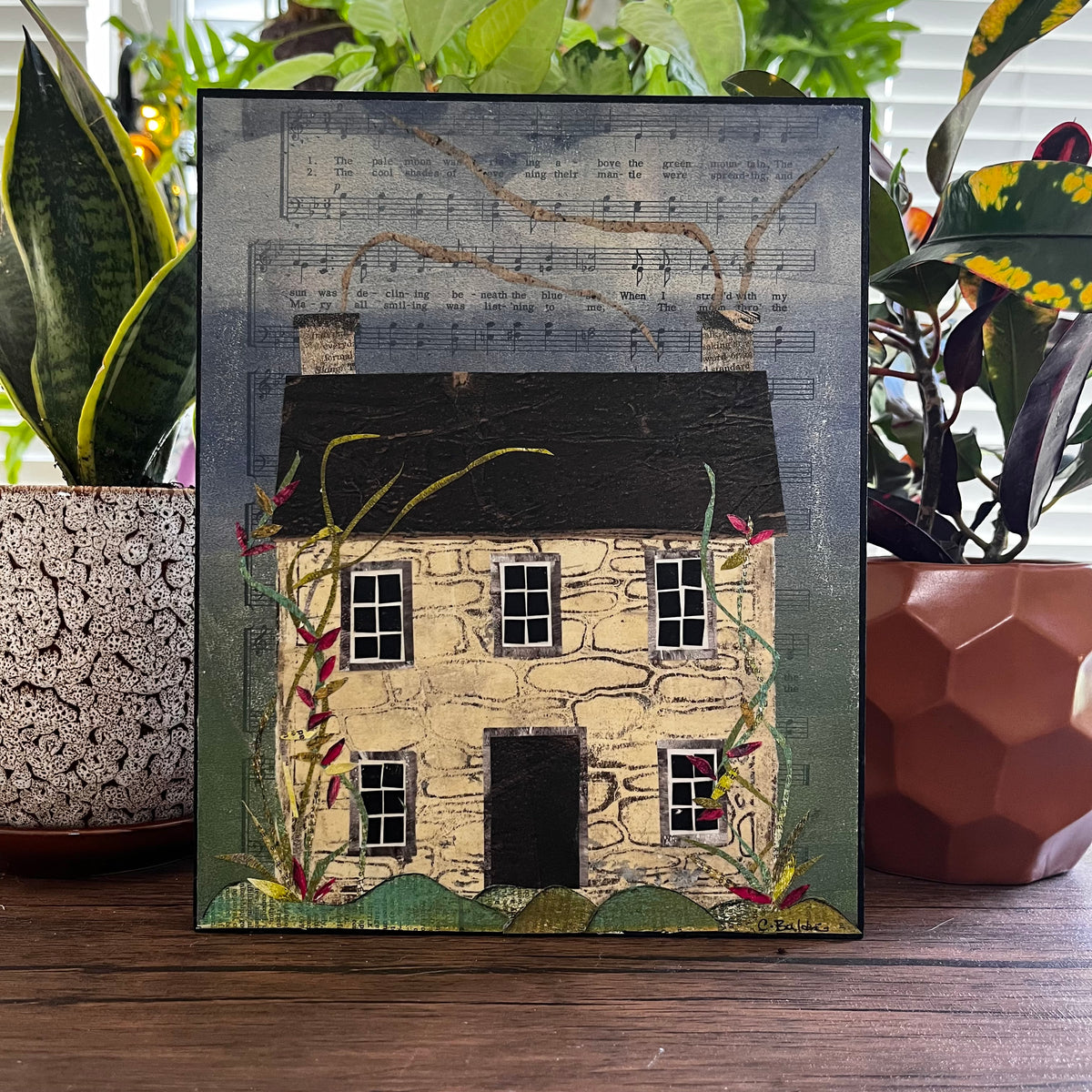 English Country House Original Collage