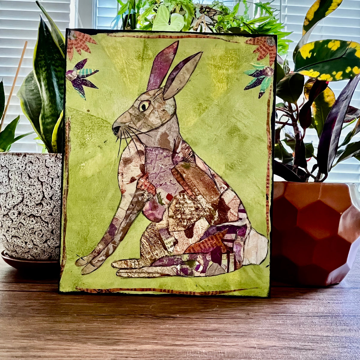 Rowdy Rabbit Original Collage