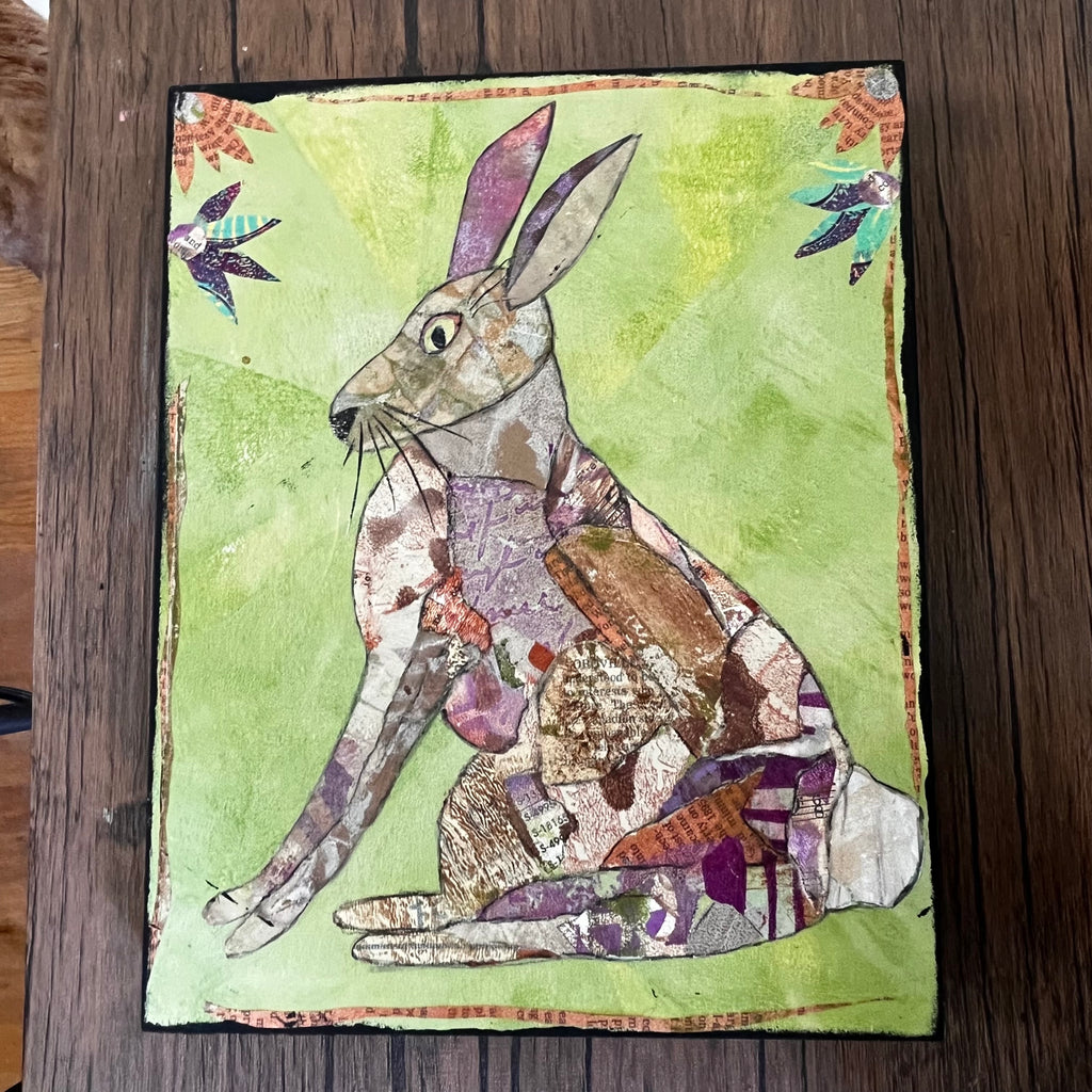 Rowdy Rabbit Original Collage