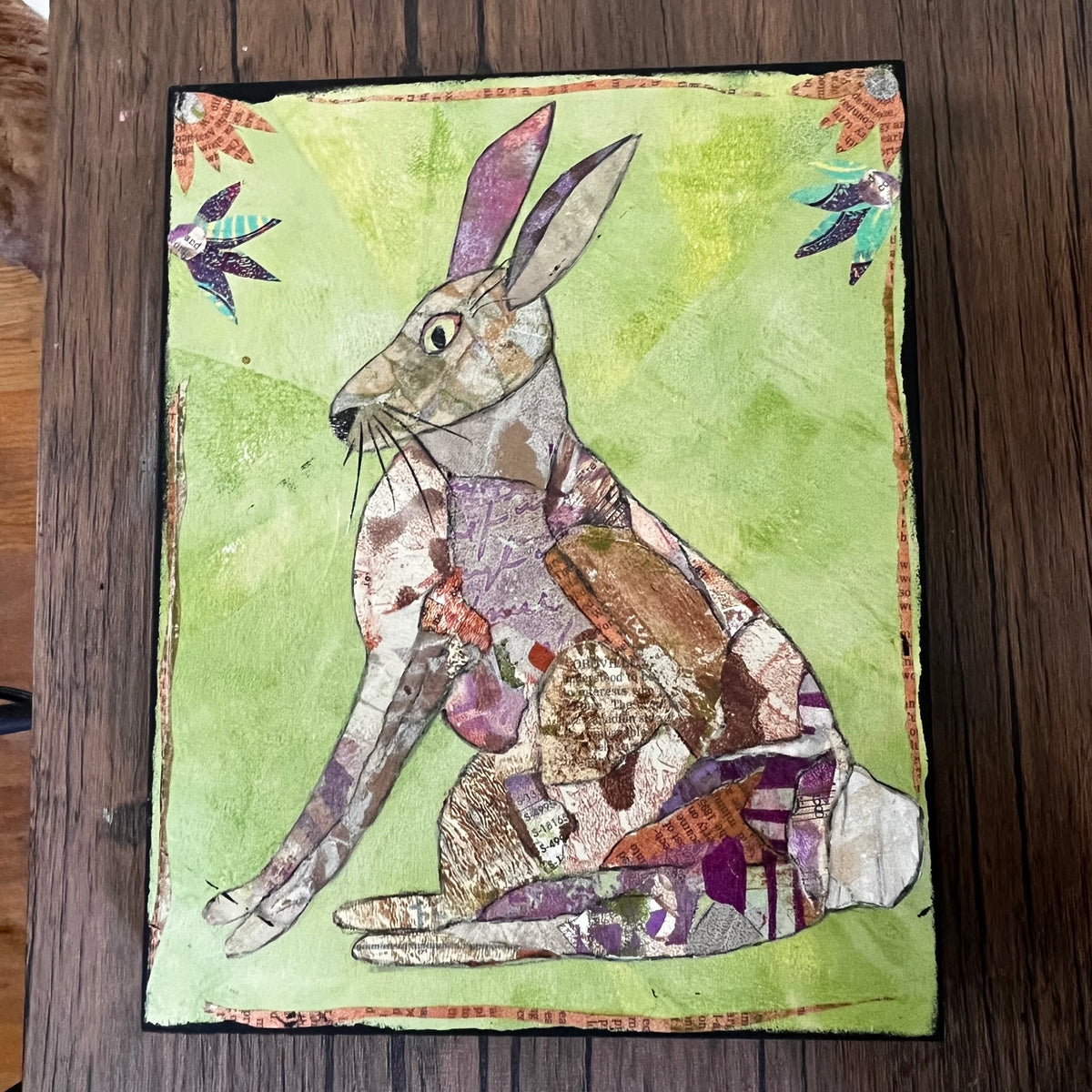 Rowdy Rabbit Original Collage