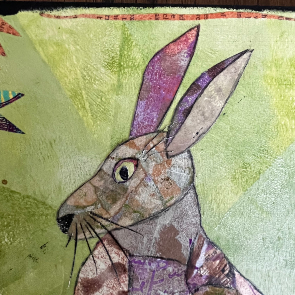Rowdy Rabbit Original Collage