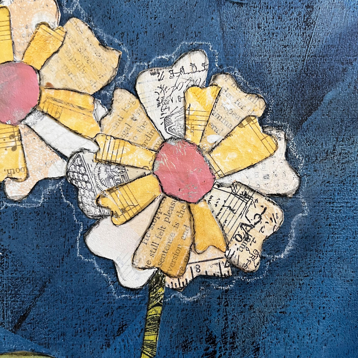 Funky Flowers Original Collage