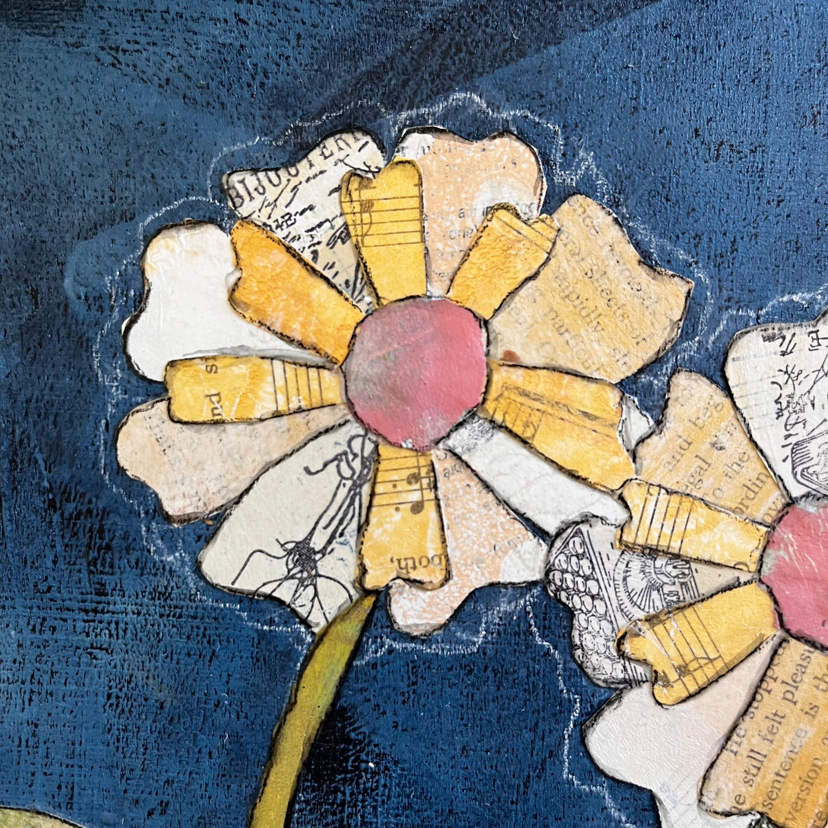 Funky Flowers Original Collage