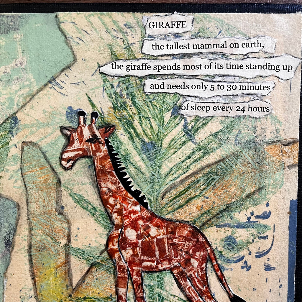 Giraffe Original Collage